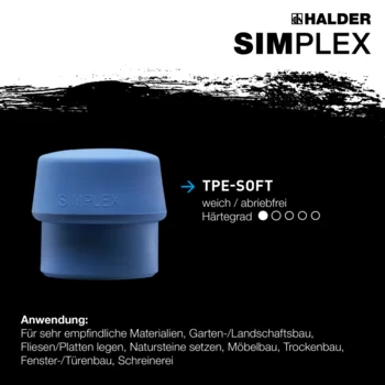                                             SIM­PLEX-Schon­häm­mer TPE-soft / Gummikomposition; mit Tempergussgehäuse und hochwertigem Holzstiel
 IM0014704 Foto ArtGrp Zusatz de
