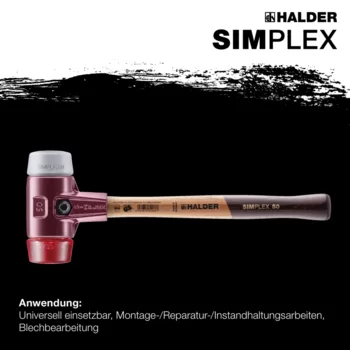                                             SIM­PLEX-Schon­häm­mer TPE-mid / Plastik; mit Tempergussgehäuse und hochwertigem Holzstiel
 IM0014824 Foto ArtGrp Zusatz de
